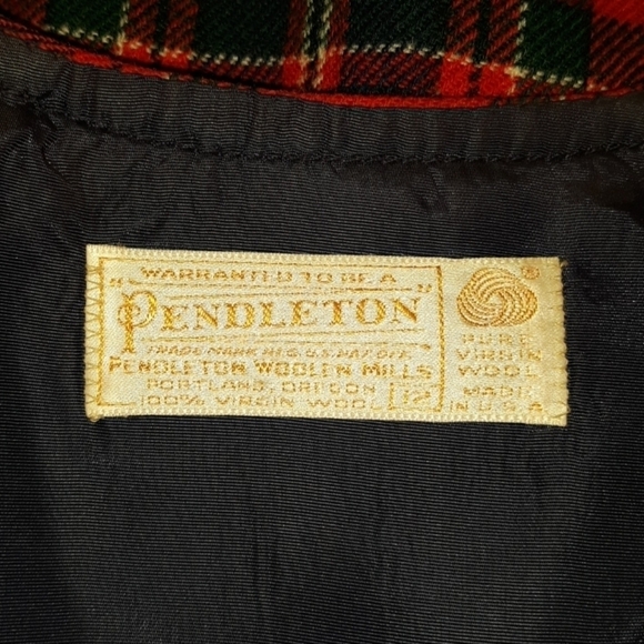 Vintage 1970s Pendleton wool plaid vest - Picture 5 of 9